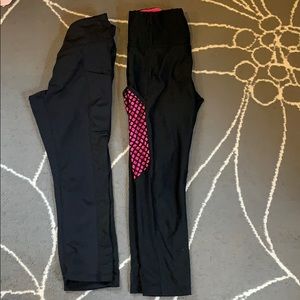 2 pair crop leggings with side pockets